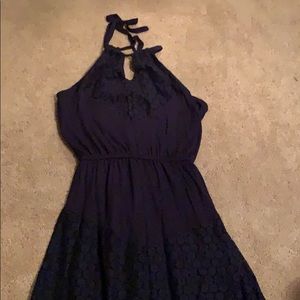 Navy blue maxi dress